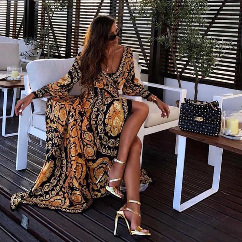 African Clothes Maxi Dress 2019 News Long Robe African Dresses for Women Bazin Riche Clothes Vestidos Dashiki Party Vacation