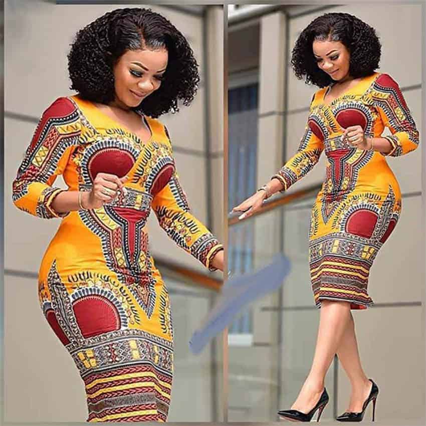 African Dresses for Women Dashiki Print 2019 News Tribal Ethnic Fashion V-neck Ladies Clothes Casual Sexy Dress Robe Party