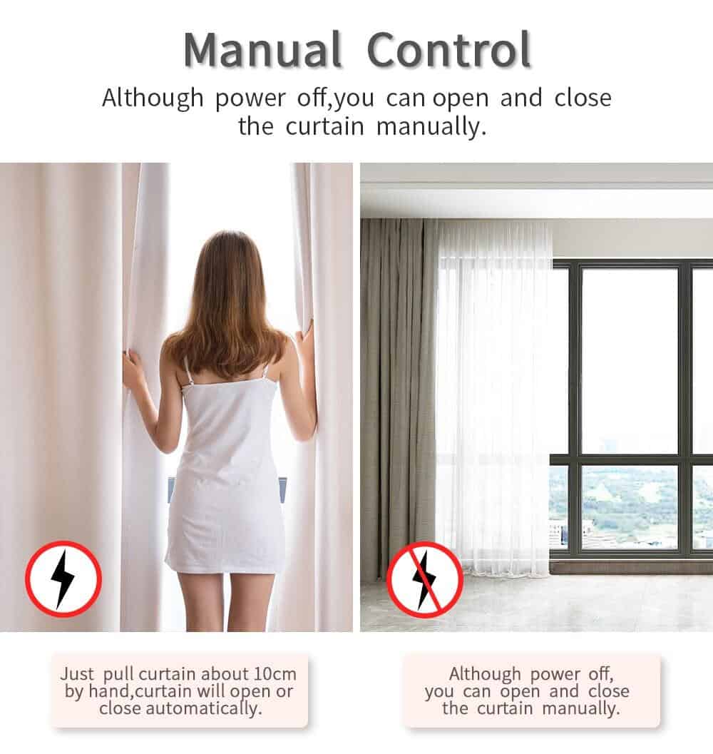 Smart Electric Curtain Motor Intelligent Phone App Control Curtain Motor Alexa Google Assistance Workable