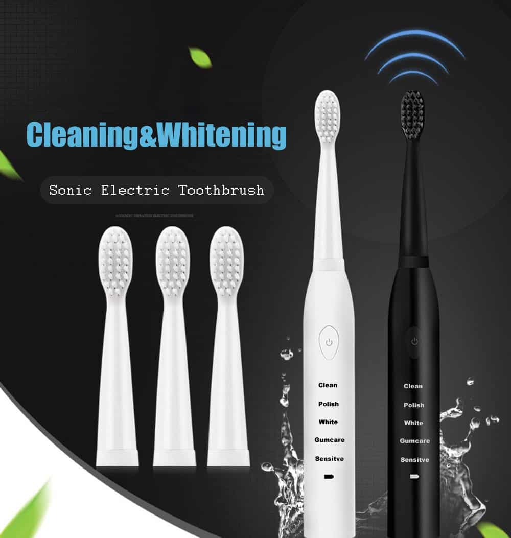 Powerful Electric Toothbrush Rechargeable 41000time/min Ultrasonic Washable Electronic Whitening Waterproof Teeth Brush