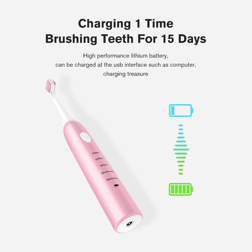 Powerful Ultrasonic Sonic Electric Toothbrush USB Charge Rechargeable Tooth Brushes Washable Electronic Whitening Teeth Brush