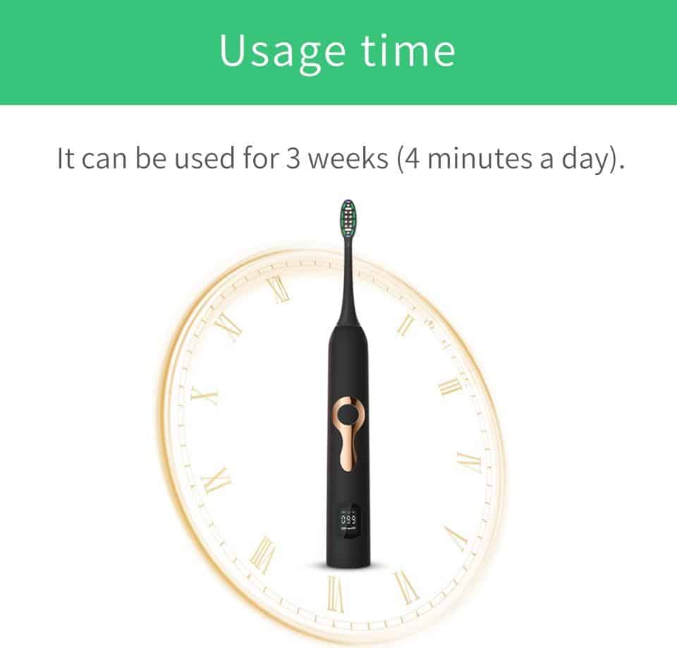 HERE-MEGA Ultrasonic Sonic Electric Toothbrush 3 Models Rechargeable Battery Waterproof Tooth Whitening Timer Tooth Brush