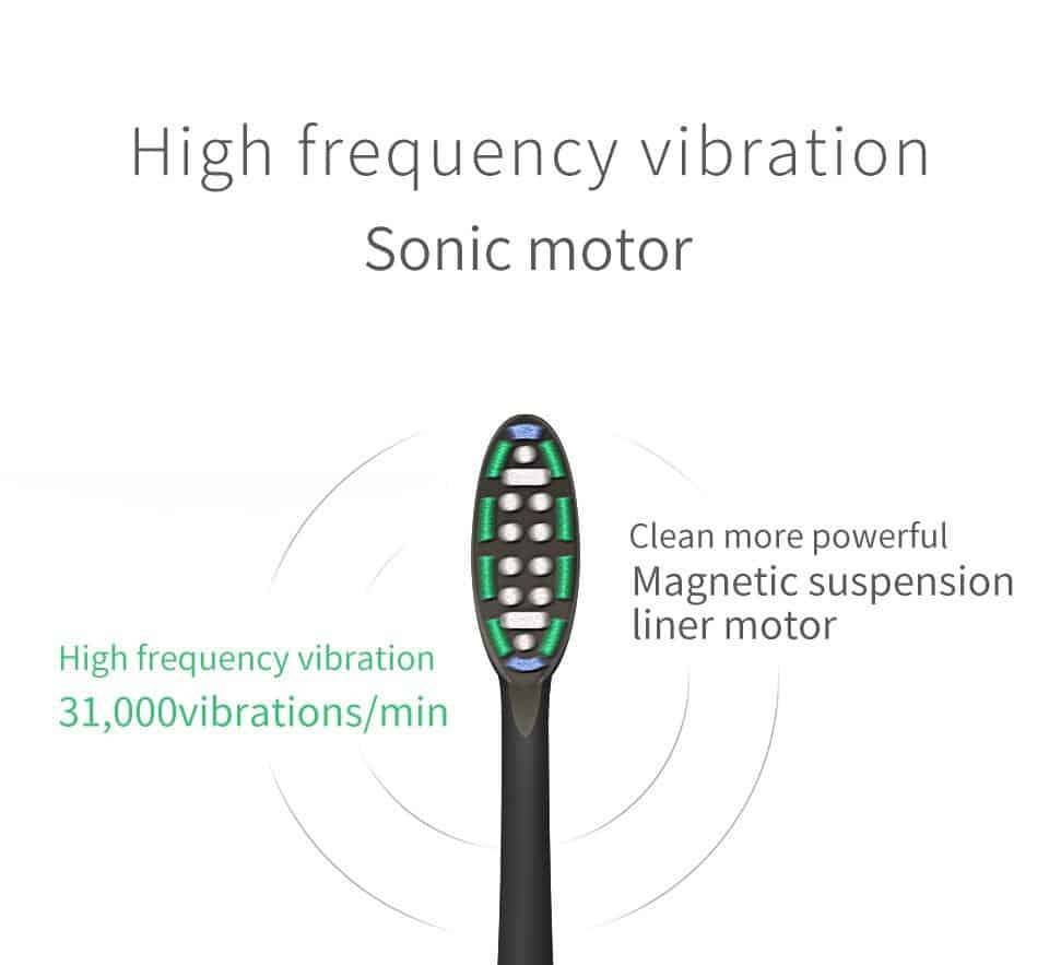 HERE-MEGA Ultrasonic Sonic Electric Toothbrush 3 Models Rechargeable Battery Waterproof Tooth Whitening Timer Tooth Brush