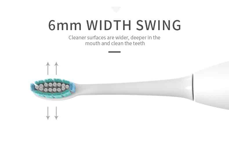 HERE-MEGA Automatic Sonic Electric Timer Toothbrush Ultrasonic Vibrating Whitening Power Rechargeable Tooth Brush USB for Adult