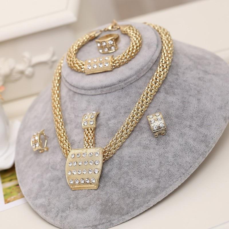 Nigeria Jewelry Sets for Women Africa Beads Jewelry Set Dubai Gold Wedding Bridal Fashion Jewelry Sets Womens Accessories