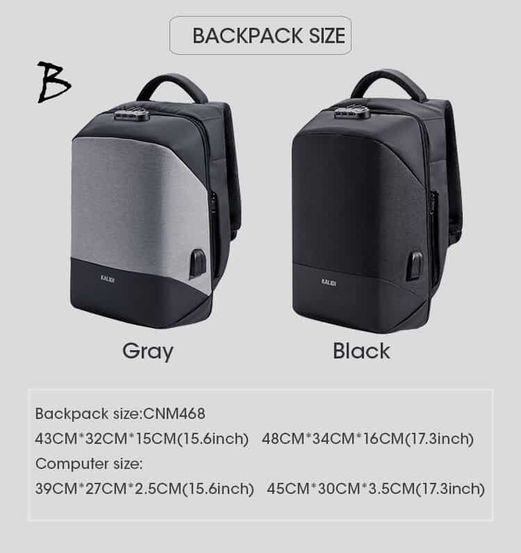 KALIDI Laptop Backpacks 15 inch Waterproof Men Backpacks Charger Travel School Bags for Student Send From Moscow Anti theft Bag