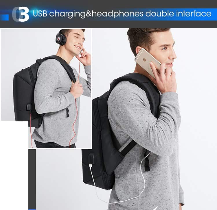 KALIDI Laptop Backpacks 15 inch Waterproof Men Backpacks Charger Travel School Bags for Student Send From Moscow Anti theft Bag