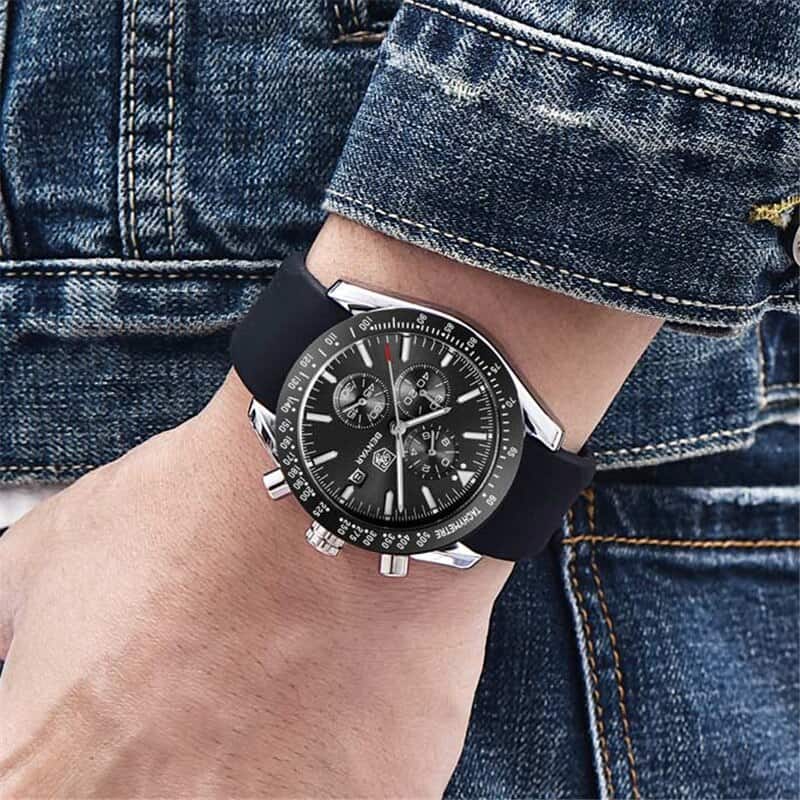 BENYAR 2019 Top Brand Luxury Men Chronograph Wristwatch Fashion Blue Waterproof Military Sport Male Clock Relogio Masculino