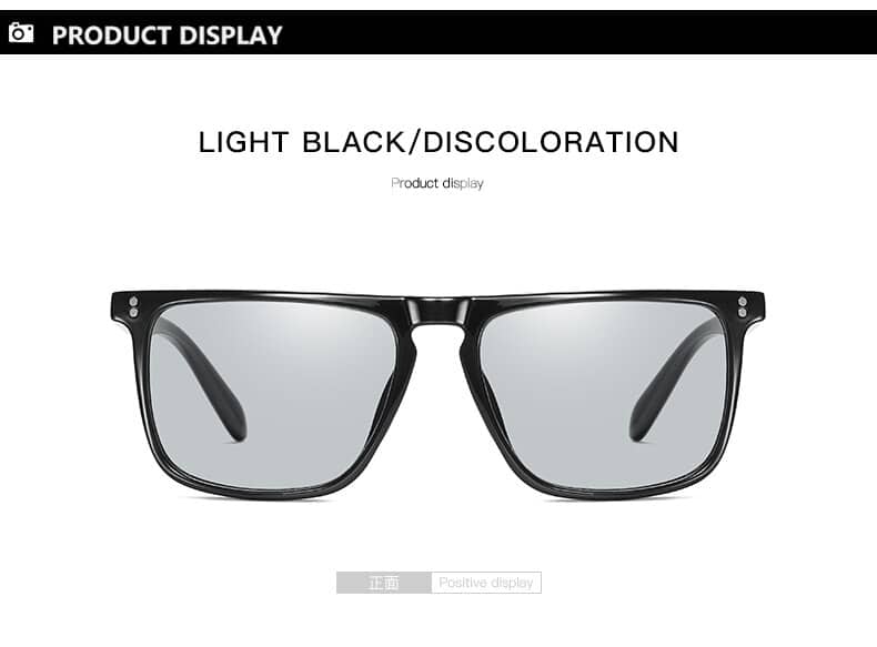 Square Retro Rivet Photochromic Sunglasses Men Polarized Women Sports Sun Glasses Day Night Vision Driving gafas de sol hombre