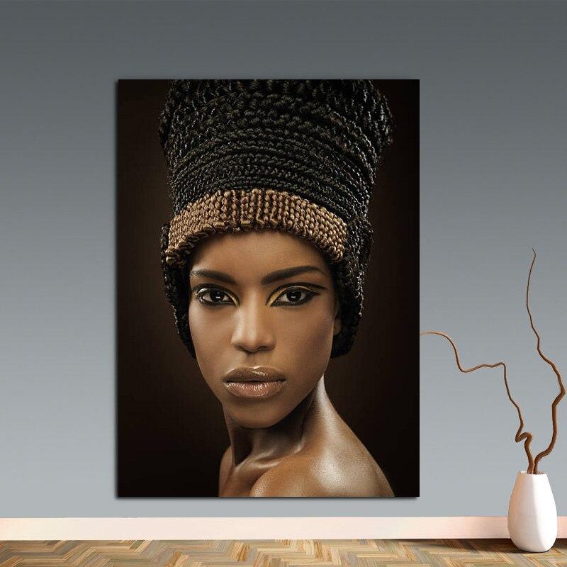 Modern Art Poster African Print Egyptian Poster Black Woman Wall Canvas Pictures for living Room Home Decor Painting Art