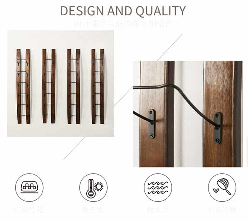 Wine Rack Wall Hanging Modern Minimalist Wine Cabinet Wall Hanging Racks Commercial Decoration Solid Wood Wall-mounted Wine Rack