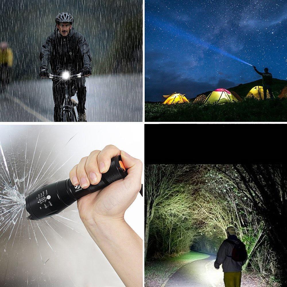 Led flashlight Ultra Bright torch T6/L2/V6 Camping light 5 switch Modes waterproof Zoomable Bicycle Light use 18650 battery