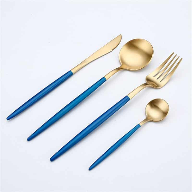 Rose Gold Tableware Set Stainless Steel Cutlery Set Western Food Tableware Luxury Fork Teaspoon Knife Cutlery Set fork spoon