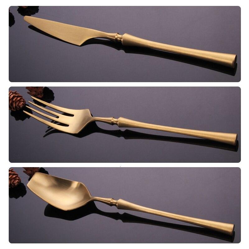 Stainless Steel Cutlery Set Gold Dinnerware Set Western Food Cutlery Tableware Dinnerware Christmas Gift forks knives spoons