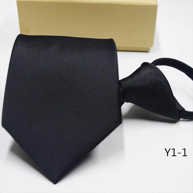 Men Zipper Tie Lazy Ties Fashion 8cm Business Necktie For Man Skinny Slim Narrow Bridegroom Party Dress Wedding Necktie Present