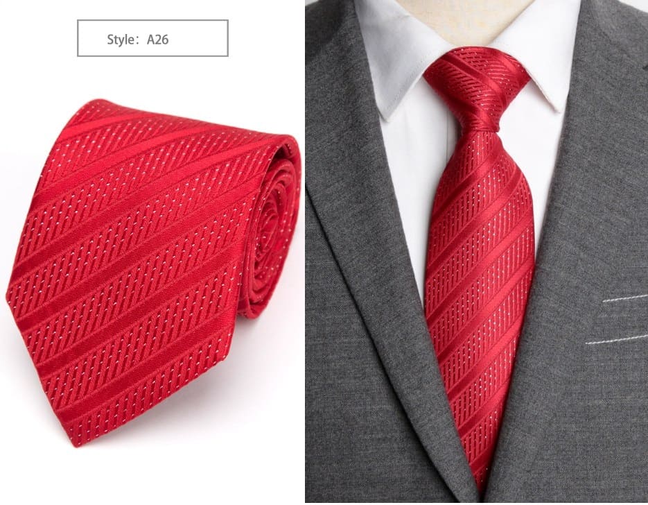20 Style Formal Ties Business Vestidos Wedding Classic Men's Tie Stripe Grid 8cm Corbatas Dress Fashion Accessories Men Necktie