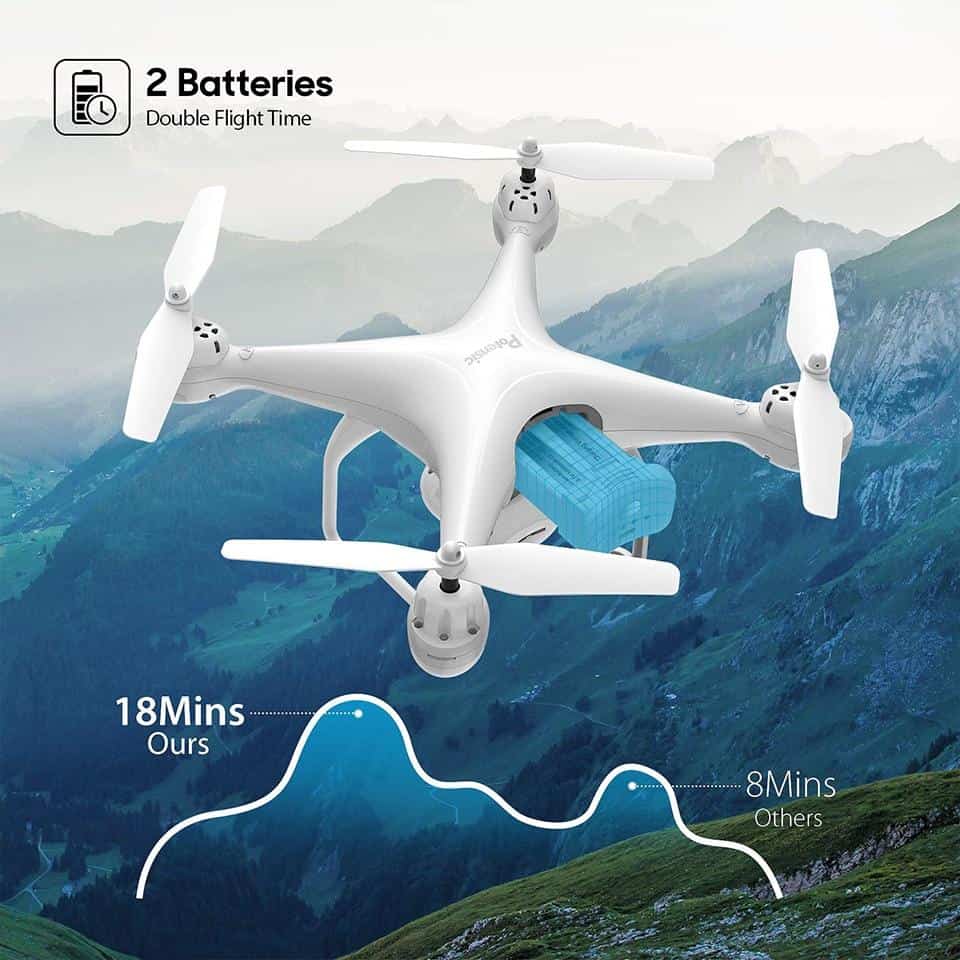 Potensic T25 RC Helicopter Drone with Camera HD 1080P WIFI FPV Selfie Drone Professional Quadcopter 20 Minutes Battery