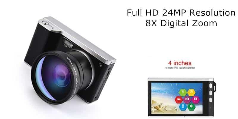PROTAX D7100 Digital Camera 33MP FHD DSLR Half-Professional 24x Telephoto & Wide Angle Lens sets 8X Digital zoom Cameras Focus