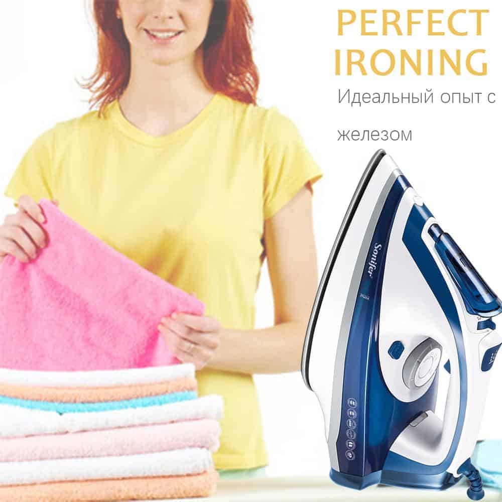 2200W Electric Iron Steam Flatiron For Clothes High Quality Multifunction Ceramic Soleplate Laundry Appliances Sonifer