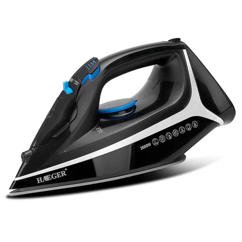 2600W Steam Iron for Clothes 350ml Adjustable Electric Irons Self-Cleaning Travel Portable Ironing Steamer