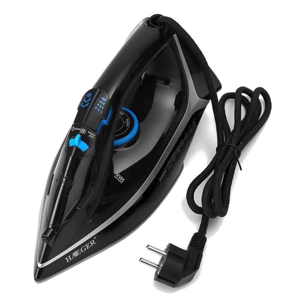 2600W Steam Iron for Clothes 350ml Adjustable Electric Irons Self-Cleaning Travel Portable Ironing Steamer
