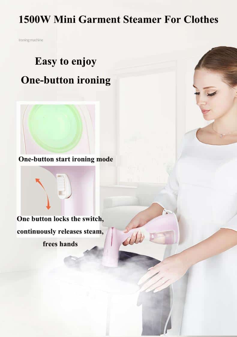Powerful Irons Velvet Vapor Ironing Mini Handheld Travel Steamers for Home Portable Fabric Garment Steamer for clothes 1500w