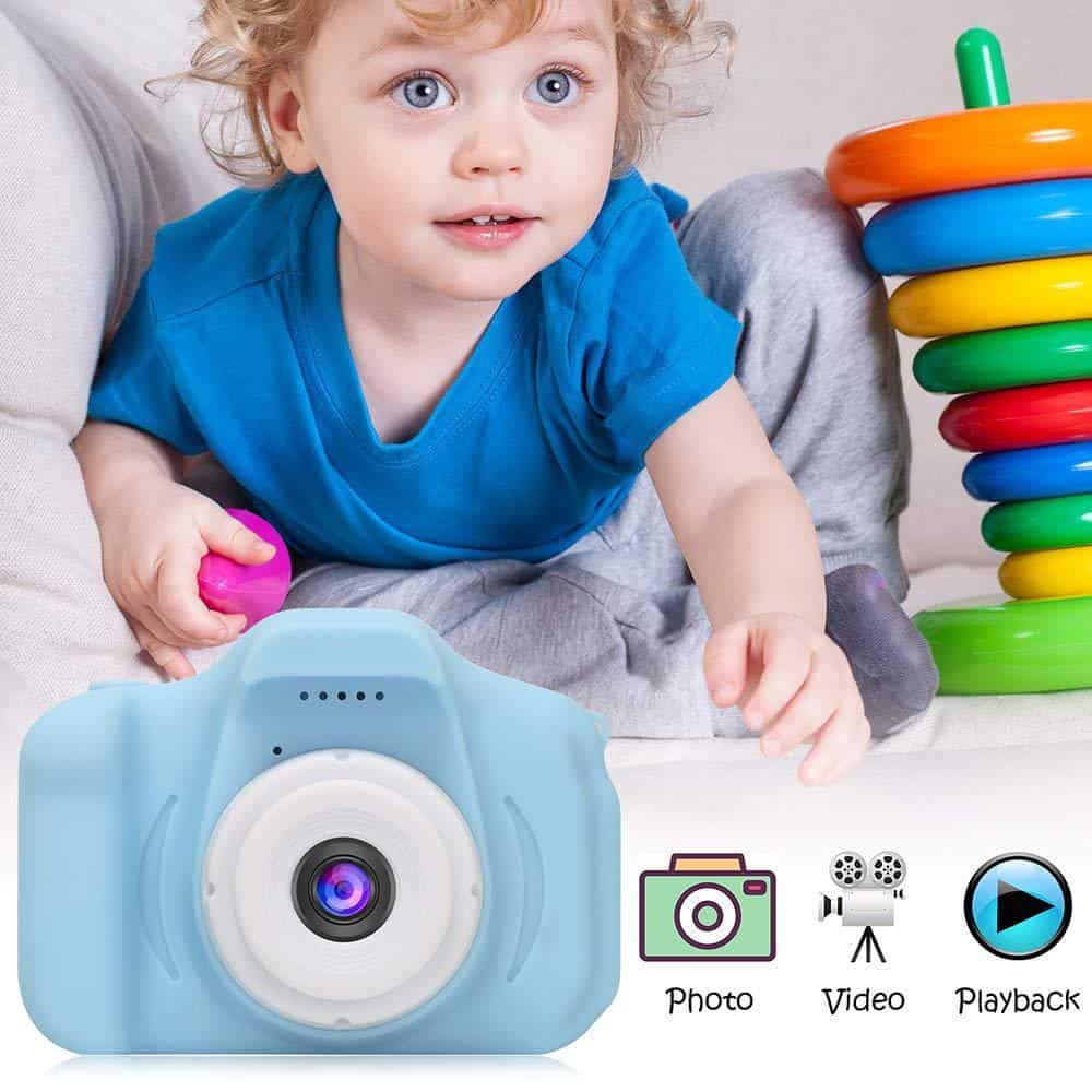 Yfashion Kids Digital Video Camera Mini Rechargeable Children Camera Shockproof 8MP HD Toddler Cameras Child Camcorder