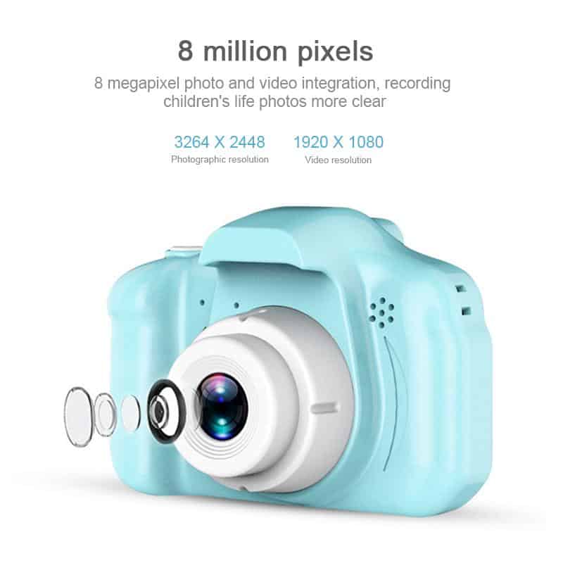 Children Mini Cute Digital Camera Toy Camera 2.0 Inch Take Picture 1080P Vedio Children Toys Video Recorder Camcorder Camaras