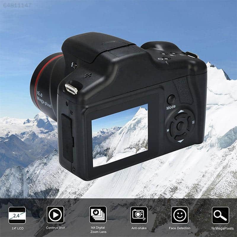 Full HD 1080P Digital Camera COMS Sensor Wide Angle Video Camera 16MP Flip Professional Selfie Vlog Camera 2.4 inch Camcorders