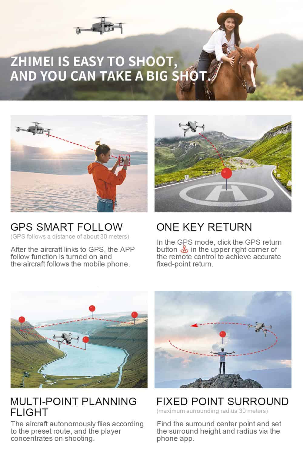 Profissional Drone With ESC 4K Camera 5G GPS WiFi FPV Brushless Control Distance 1000m RC Helicopter Quadrocopter