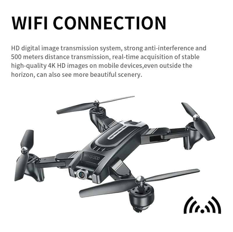 Professional Camera Drone 4K GPS Quadcopter WIFI FPV RC Drone With Live Video And Return Home Foldable Selfie RC Quadrocopter