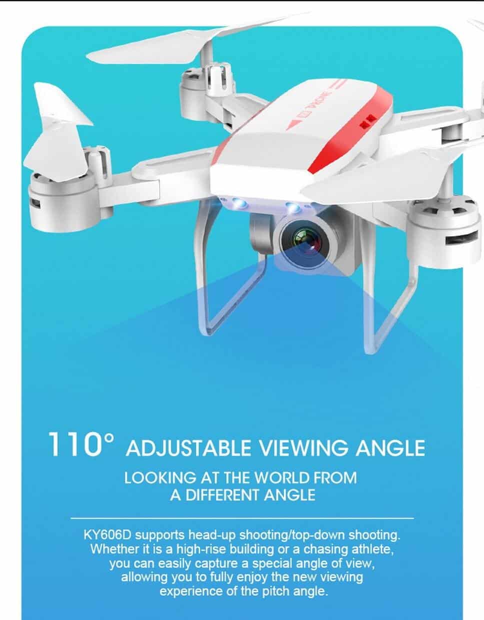 KY606D 4K Drone With Camera HD Drone Optical Flow Positioning Quadrocopter Altitude Hold FPV Quadcopters Folding RC Helicopter