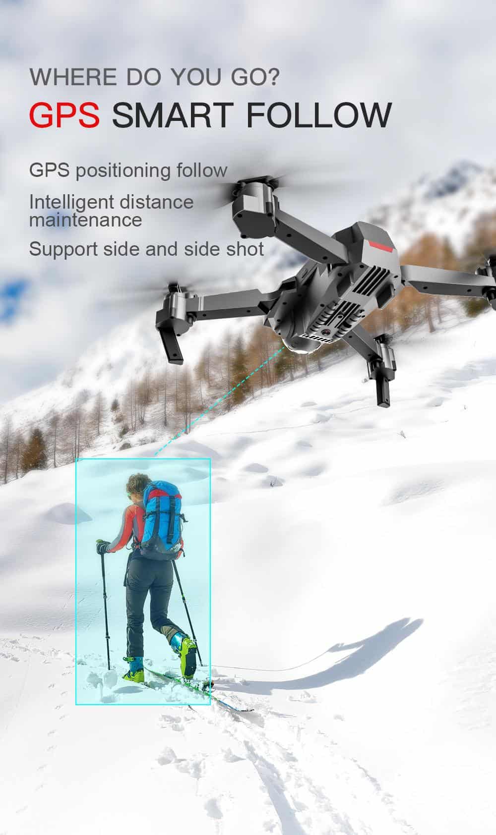 New Quadcopter GPS Drone with 4K HD Dual Camera Wide Angle Anti-shake WIFI FPV RC Foldable Drones Professional GPS Follow Me