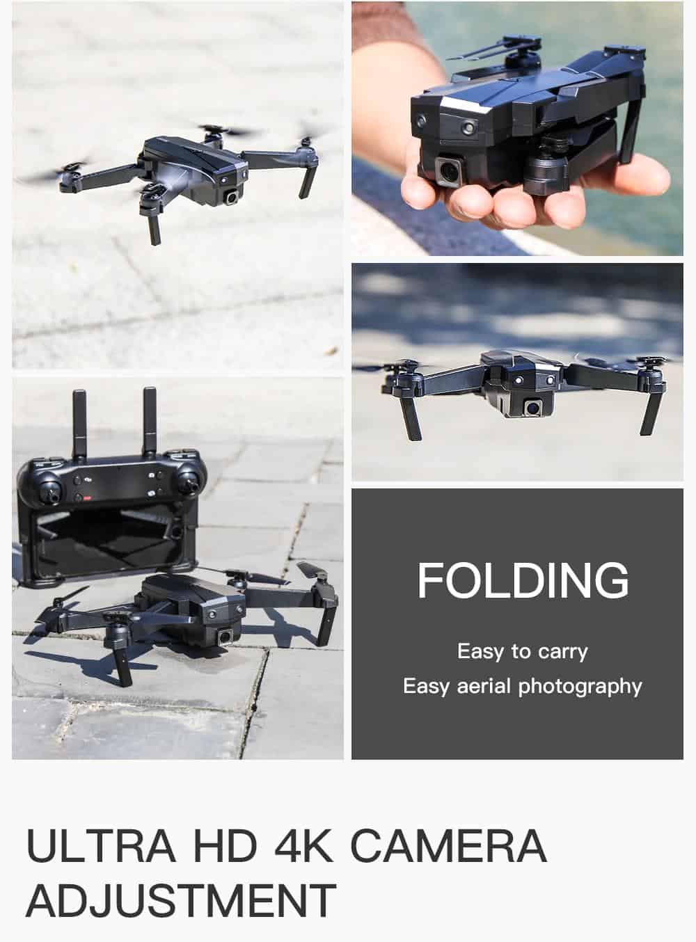 Profession RC Drone 4K HD Camera 50X Times Zoom WIFI FPV Foldable Quadcopter Helicopter Professional Drones Stable Height