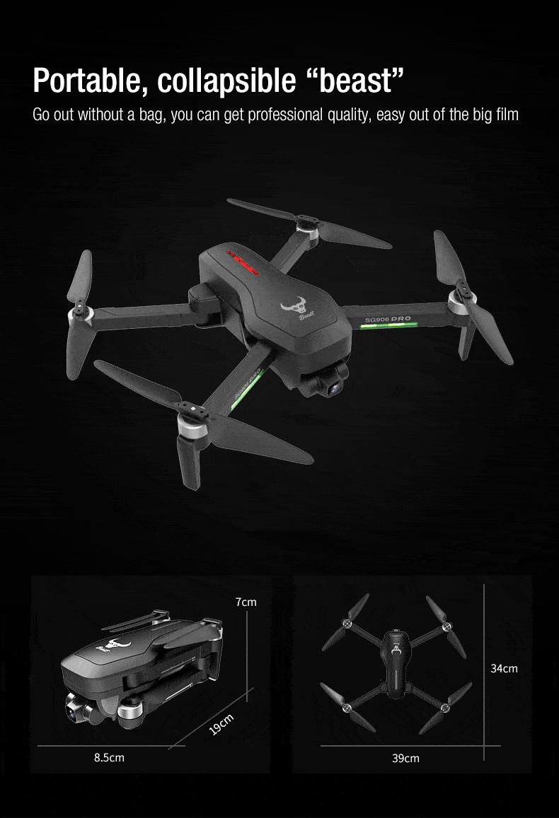 Best GPS Drone With 4K Camer 2-axis Anti-shake Self-stabilizing Gimbal HD 5G WIFI FPV Brushless Quadcopter Support TF Card
