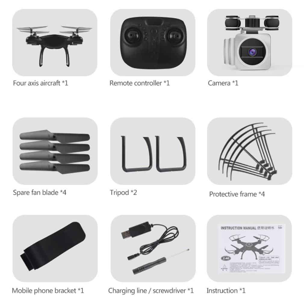 HJ14W WIFI FPV With Wide Angle HD 1080P Camera Remote Control Rc Quadcopte Selfie Drone Wifi Real-Time Transmission