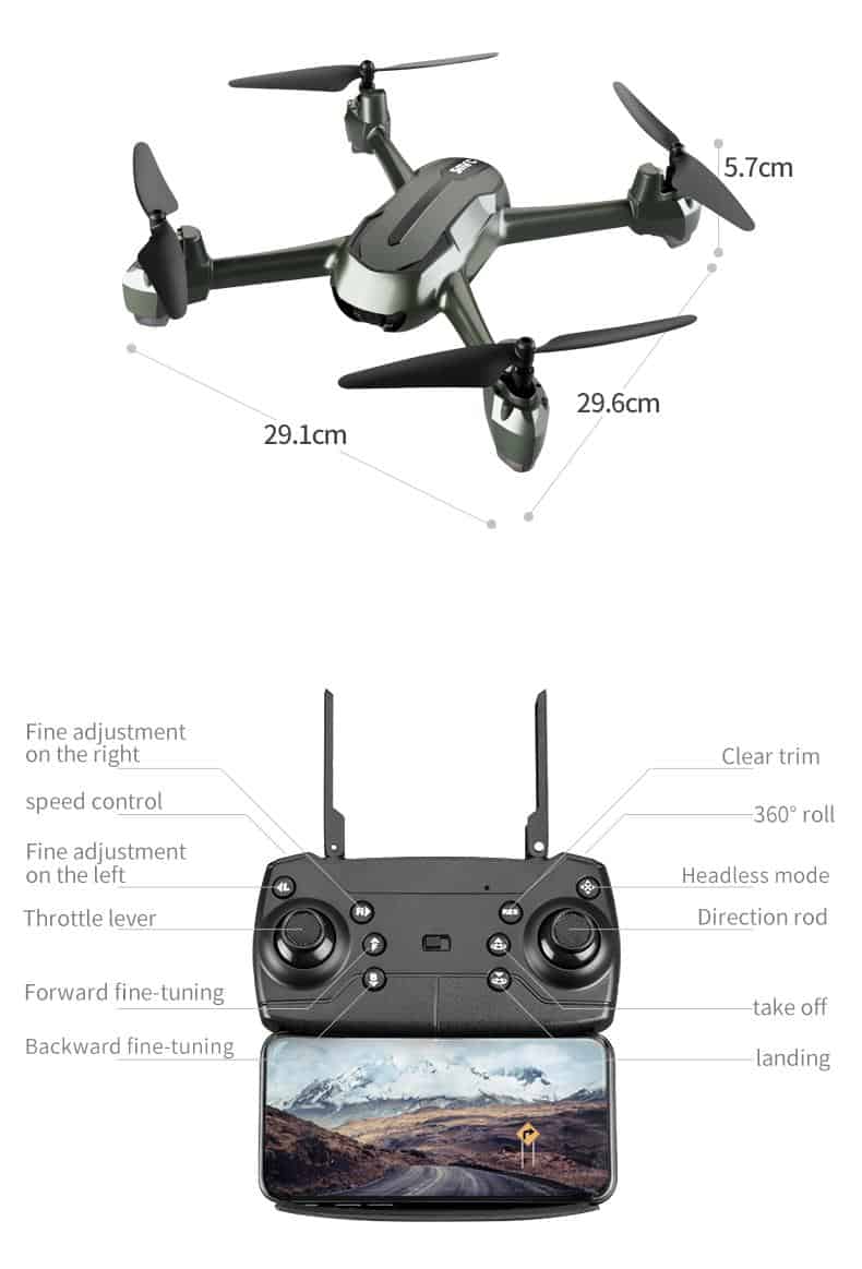 New GPS WiFi FPV RC Drone With 4K HD Camera Altitude Holding Optical Flow Positioning Wide Angle Live Helicopter Quadrocopter