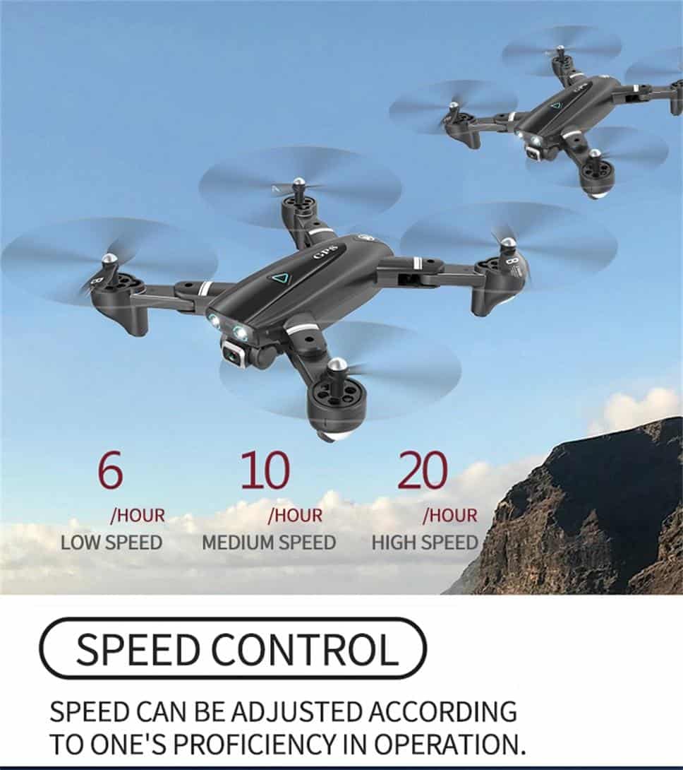 Profession Drone GPS 4K 16MP HD Camera Follow me WIFI FPV RC Quadcopter Foldable Selfie Live Video Altitude Hold Auto Return