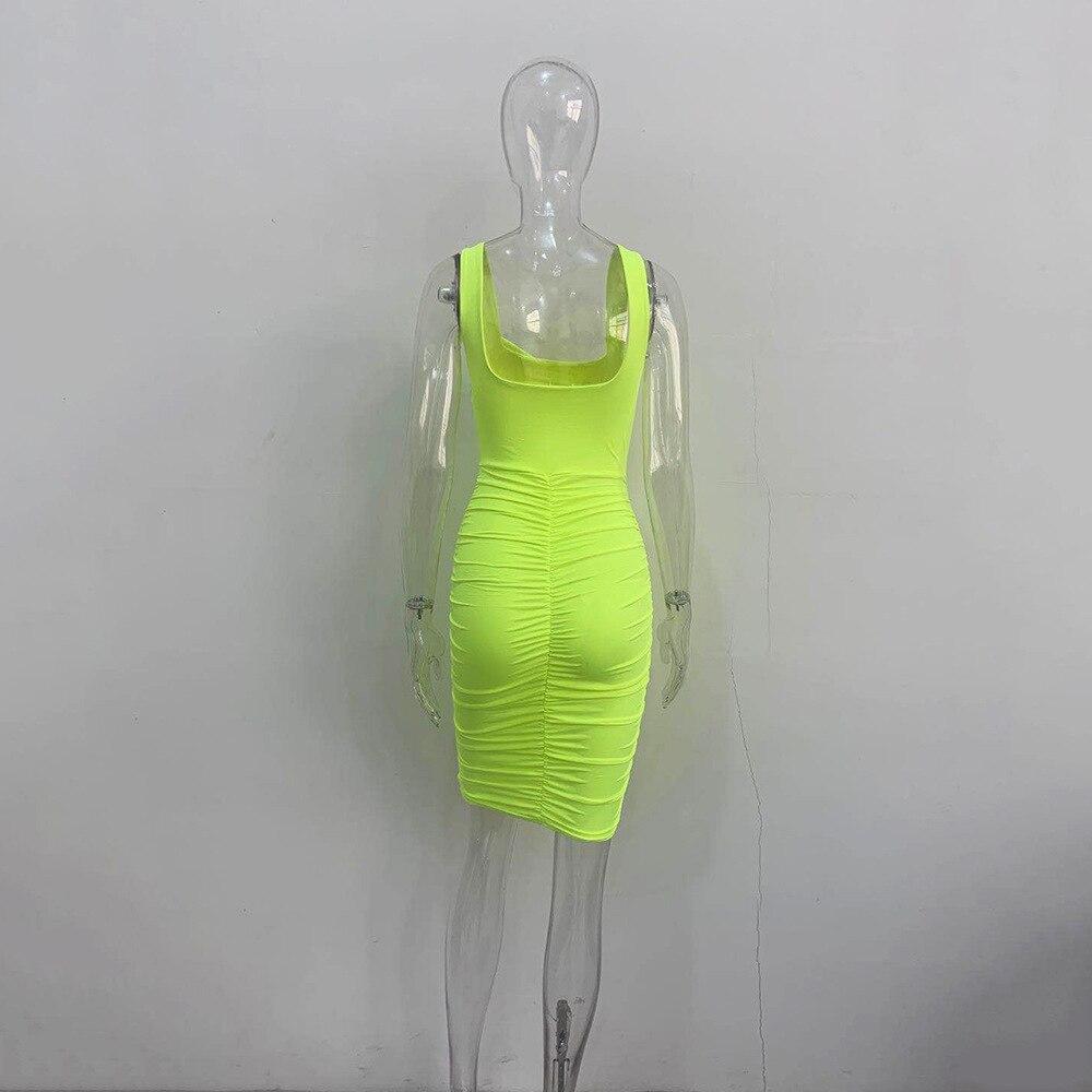 2020 New Suspender Pleated Sexy Backless Hip Dress Spring and Summer Women's Dress