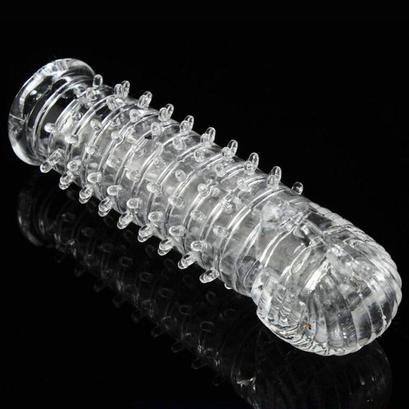 Reusable thorn condoms bold extend vibrator Sleeve lasting cock Ring Penis Delay Impotence Erection dotted Gspot Cover for Men