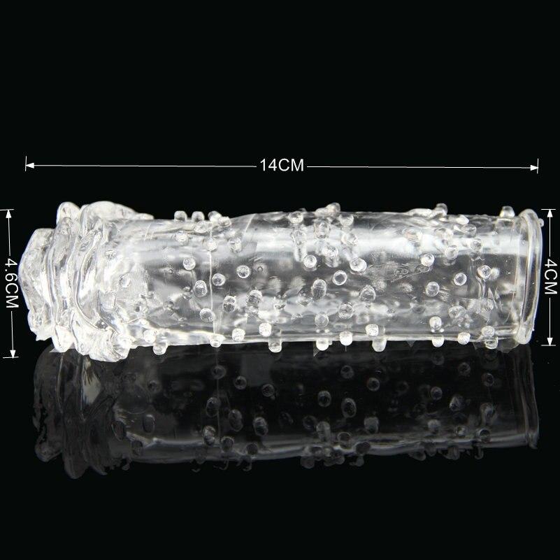 Reusable thorn condoms bold extend vibrator Sleeve lasting cock Ring Penis Delay Impotence Erection dotted Gspot Cover for Men