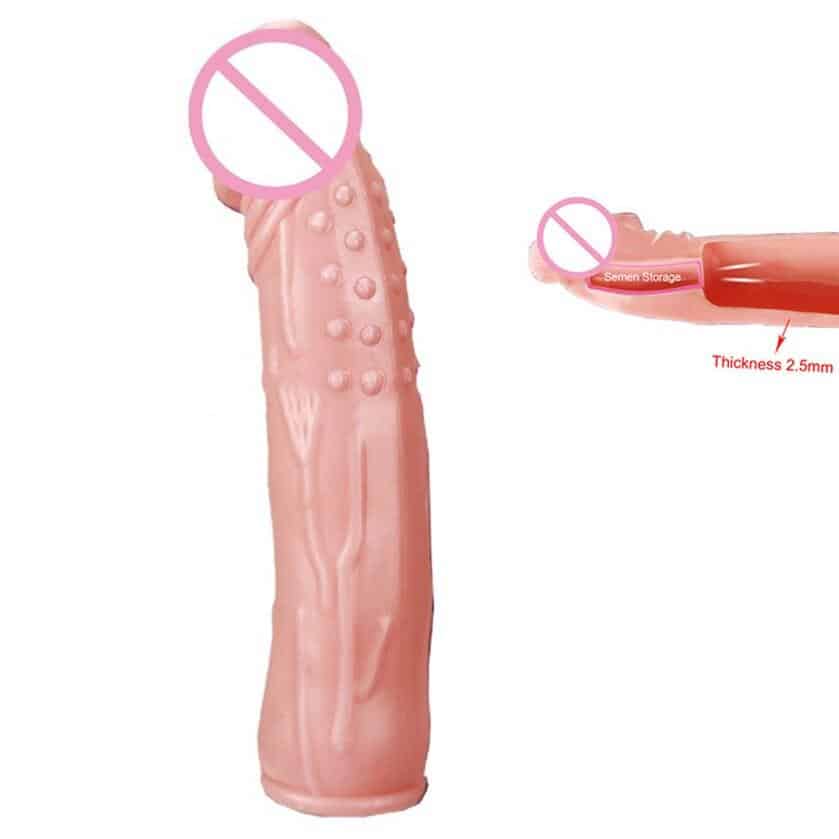 6cm Extended Silicone Penis Sleeve Dick Extender Cock Enlargement Extension Condom Men Sex Gay Adult Game Toys