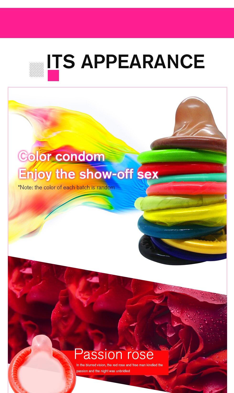 10Pcs multiple color condoms innocent fun 10 fitted condoms wholesale For women Excited orgasm sex products sex toys for men