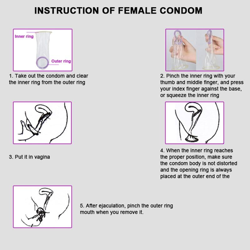 2Pcs Female Condoms Ultra-thin Safe Condom For Women Sex Intimate Goods Contraceptives Penis Sleeve Cock Sleeves For Women