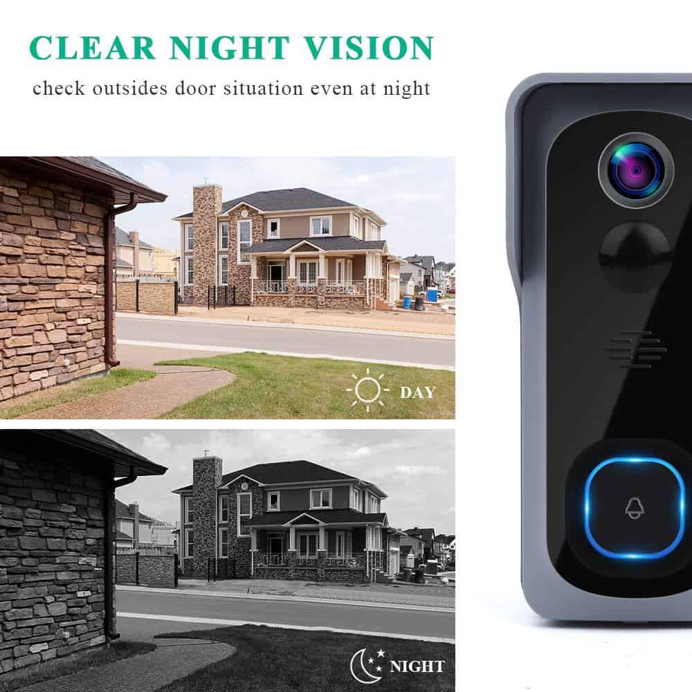 Onvian WiFi Doorbell Camera Waterproof 1080P HD Video Door Bell Motion Detector Smart Wireless Doorbell with Camera Night Vision