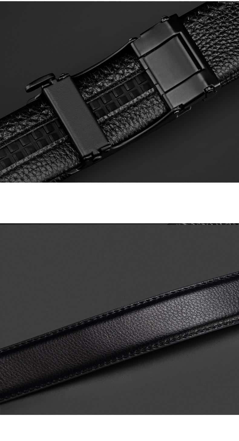 BISON DENIM Genuine Leather Automatic Men Belt Luxury Strap Belt for Men Designer Belts Men High Quality Fashion Belt N71416