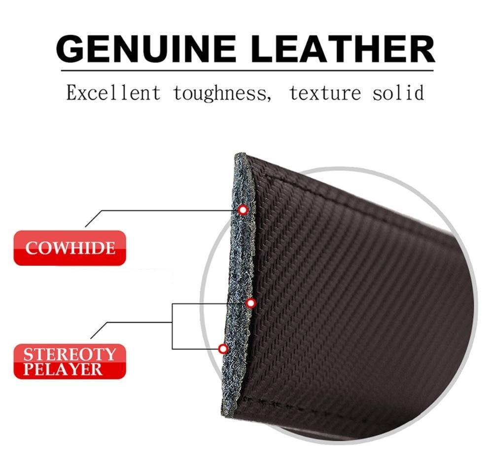 JACNAIP men leather belt automatic buckle more color adjustable Genuine Leather Black Belts Cow Leather Belt for men 3.5cm Width
