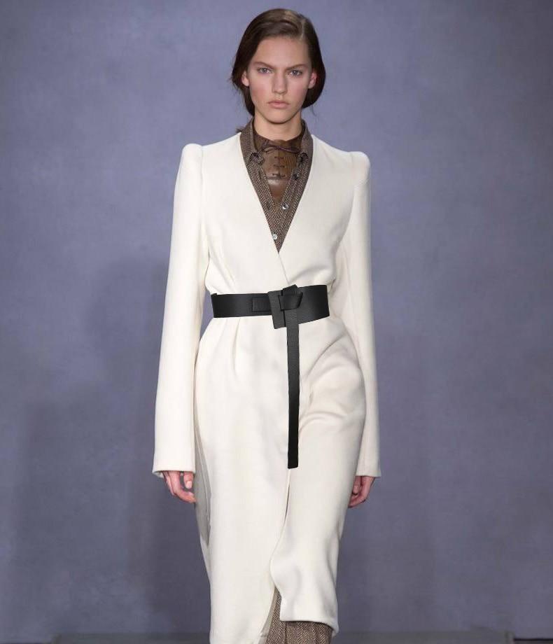 New Design Women Knot Waistbands wide long belts soft PU leather Fashion Woman cummerbunds Dress Decorate DIY bow Buckle Gifts
