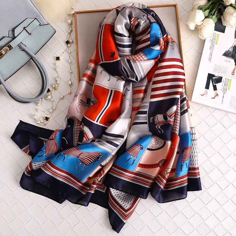 Fashion 2020 Luxury Brand Women Scarf Silk Feeling Shawls for Lady Foulard Pashmina Beach Stoles Hijab Scarves Dot Print Wraps