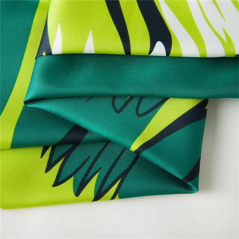 130cm Luxury Brand Large Square Scarves Women Shawl New Plant Leaves Print Giant Bandana Scarf Twill 100% Silk Scarf For Ladies